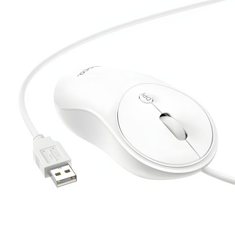 Проводная мышь Hoco GM13 Esteem business |1,5M, 1000/1600dpi| белая Проводная мышь Hoco GM13 Esteem business |1,5M, 1000/1600dpi| белая