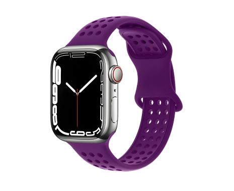 Ремінець силіконовий Hoco iWatch WA08 honeycomb dark purple 42, 44, 45, 49mm