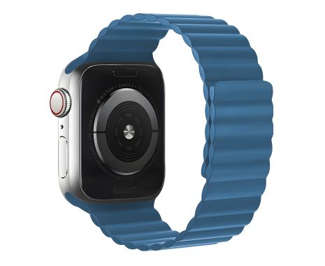 Силіконовий ремінець Hoco iWatch WA07 magnetic 42/ 44/ 45/ 49mm blue Силіконовий ремінець Hoco iWatch WA07 magnetic 42/ 44/ 45/ 49mm blue