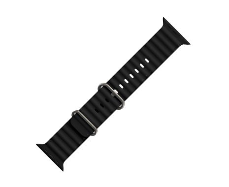 Hoco силиконовый ремешок для iWatch WA12 marine double buckle чёрный 38/40/41mm