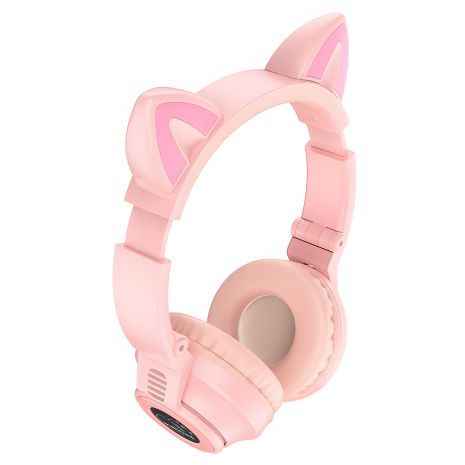 Навушники накладні бездротові Borofone BO18 Cat ear рожеві Навушники накладні бездротові Borofone BO18 Cat ear рожеві