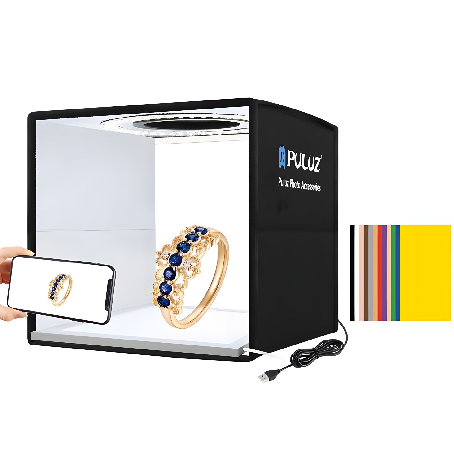 Лайткуб (фотобокс) Puluz PKT3101B LED (25 x 25 x 25 см) чорний Лайткуб (фотобокс) Puluz PKT3101B LED (25 x 25 x 25 см) чорний