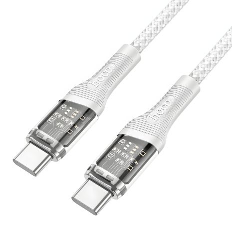 Кабель Hoco U111 PD 60W 1.2m Type-C to Type-C серый светлый Кабель Hoco U111 PD 60W 1.2m Type-C to Type-C серый светлый