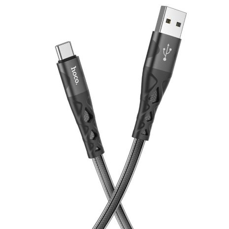 Кабель Hoco U105 USB to Type-C 1.2m чорний Кабель Hoco U105 USB to Type-C 1.2m чорний