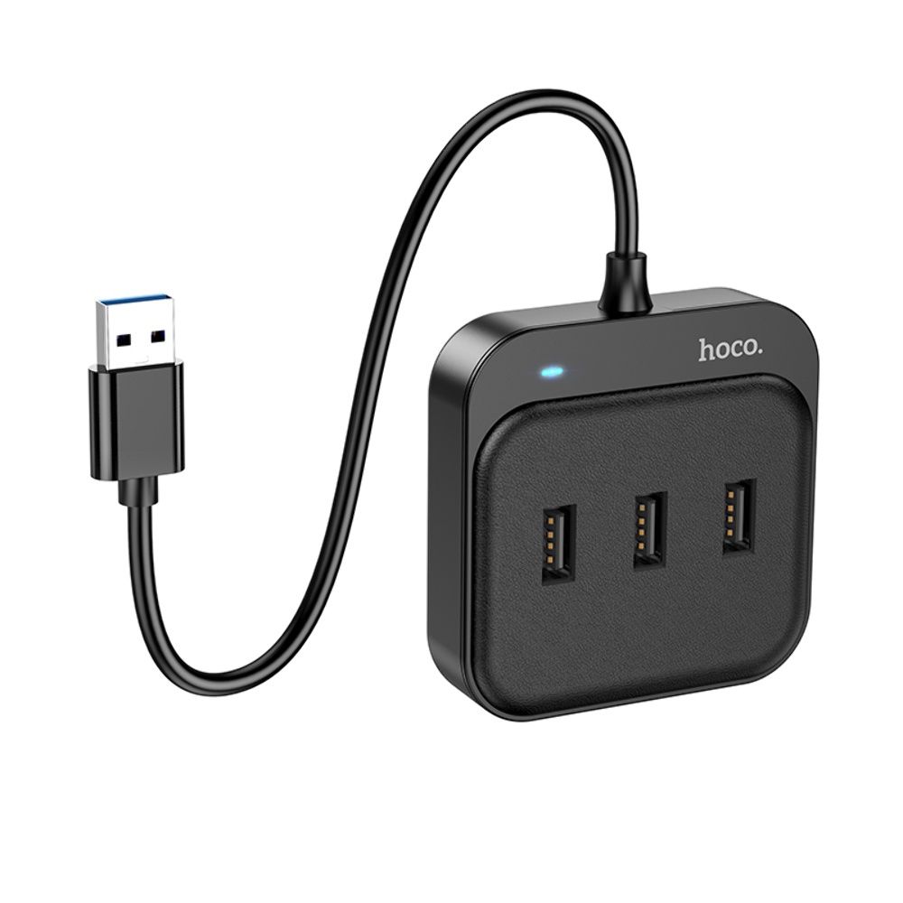 Мультиадаптер хаб Hoco HB31 4в1 USB to USB 3.0 (F)/ 3 USB 2.0 (F) 0.2m Мультиадаптер хаб Hoco HB31 4в1 USB to USB 3.0 (F)/ 3 USB 2.0 (F) 0.2m