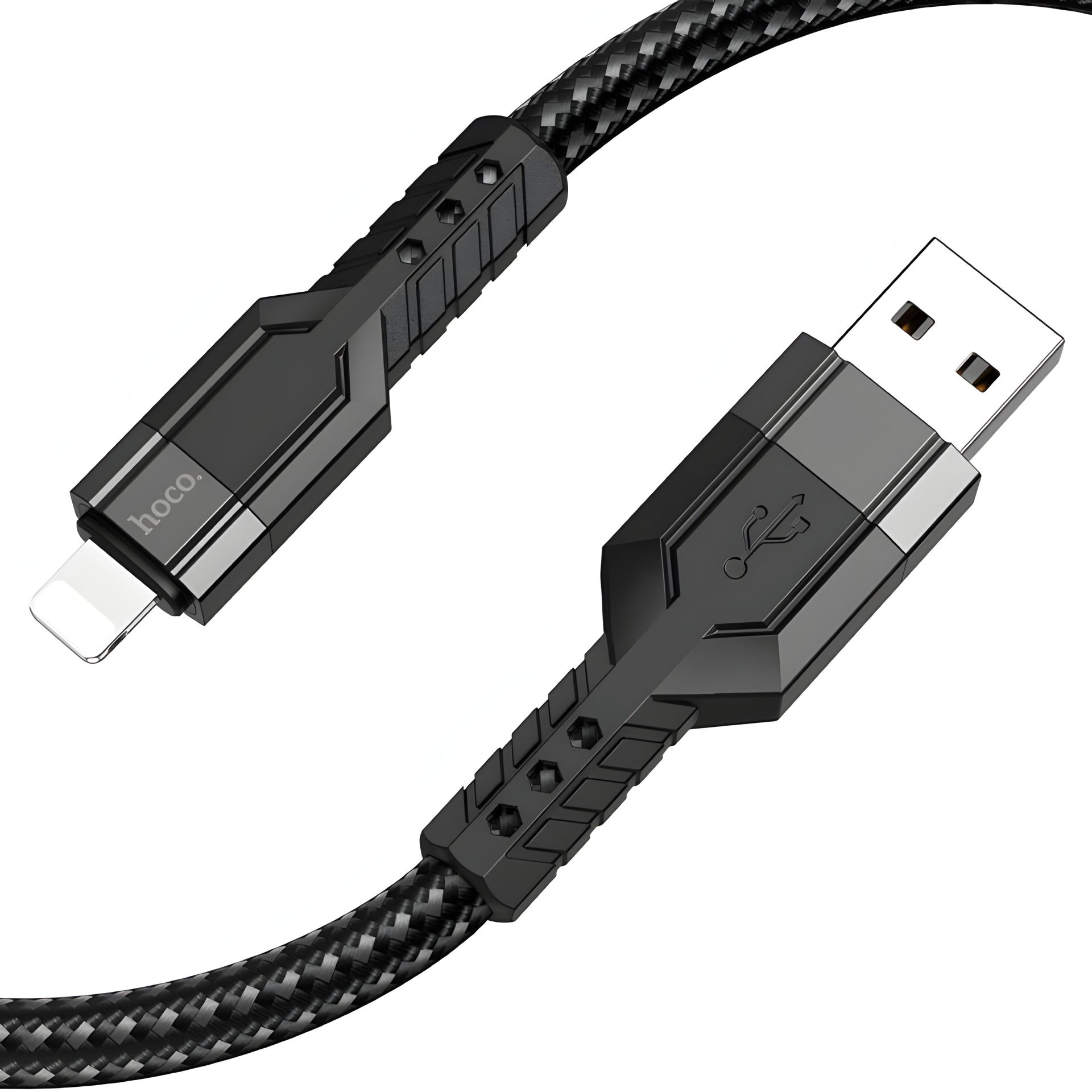 Чёрный кабель Hoco U110 USB на Lightning 1.2m Чёрный кабель Hoco U110 USB на Lightning 1.2m