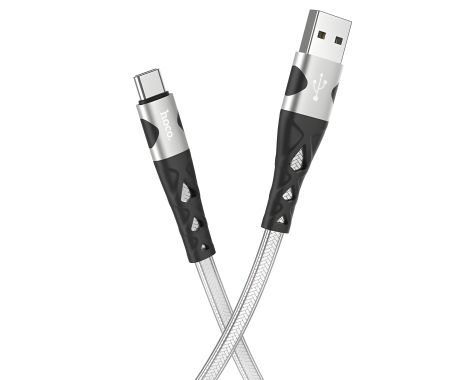 Кабель Hoco U105 Type-C to USB 1.2m сріблястий
