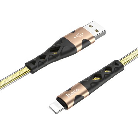 Золотистий кабель Hoco U105 USB to Lightning 1.2m Золотистий кабель Hoco U105 USB to Lightning 1.2m