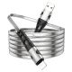 Кабель Hoco U105 USB to Lightning серебристый 1.2m Кабель Hoco U105 USB to Lightning серебристый 1.2m