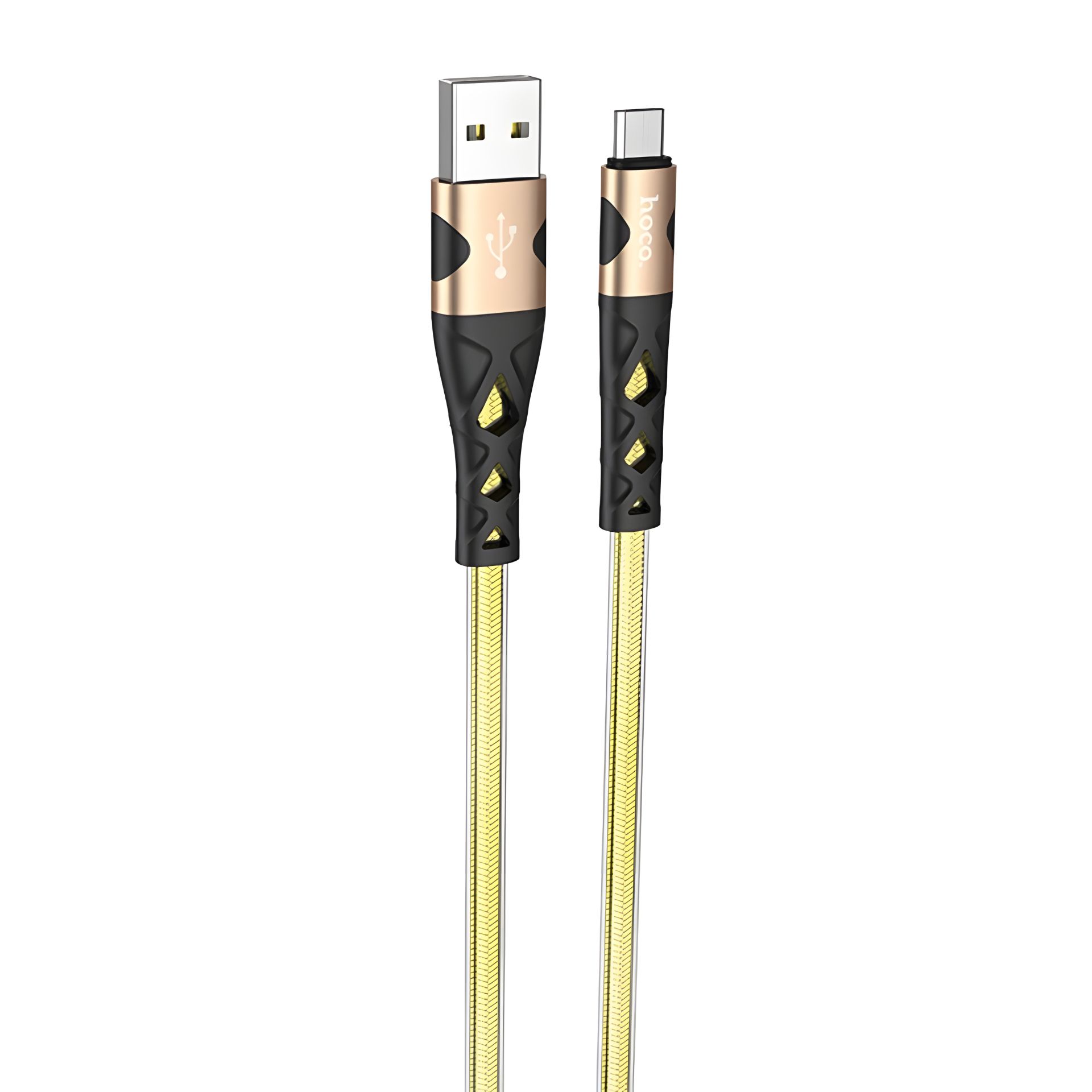 Золотистий кабель Hoco U105 USB to MicroUSB 1.2m Золотистий кабель Hoco U105 USB to MicroUSB 1.2m