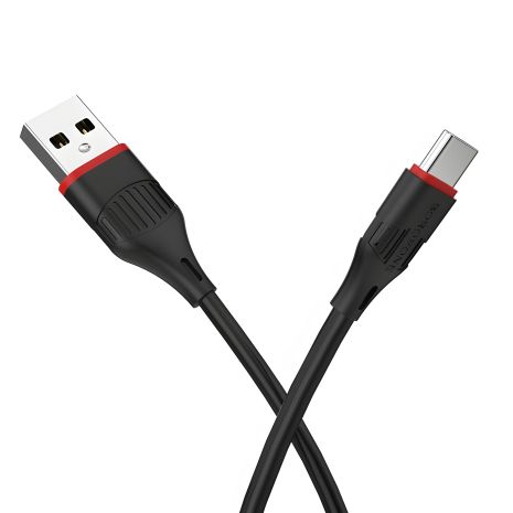 USB-кабель Borofone BX17 до Type-C 1m чорний USB-кабель Borofone BX17 до Type-C 1m чорний