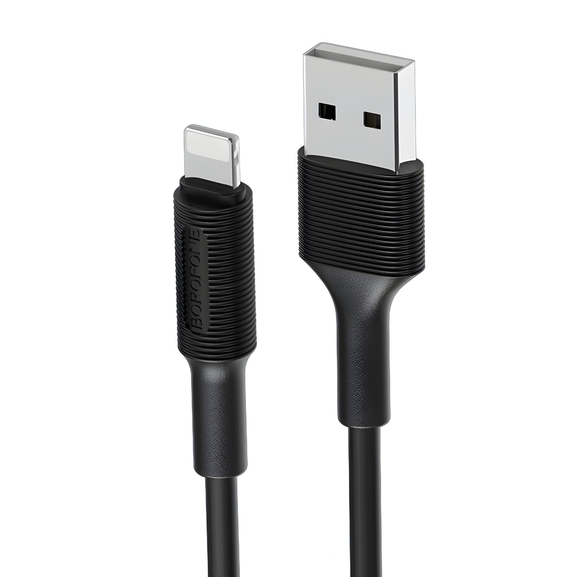 Чёрный кабель Borofone BX1 USB на Lightning 1m Чёрный кабель Borofone BX1 USB на Lightning 1m