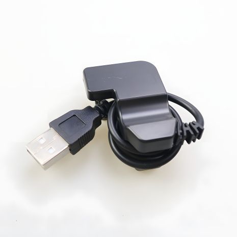 USB кабель черный прищепка (2 pin) 4 mm для универсальных смарт часов USB кабель черный прищепка (2 pin) 4 mm для универсальных смарт часов
