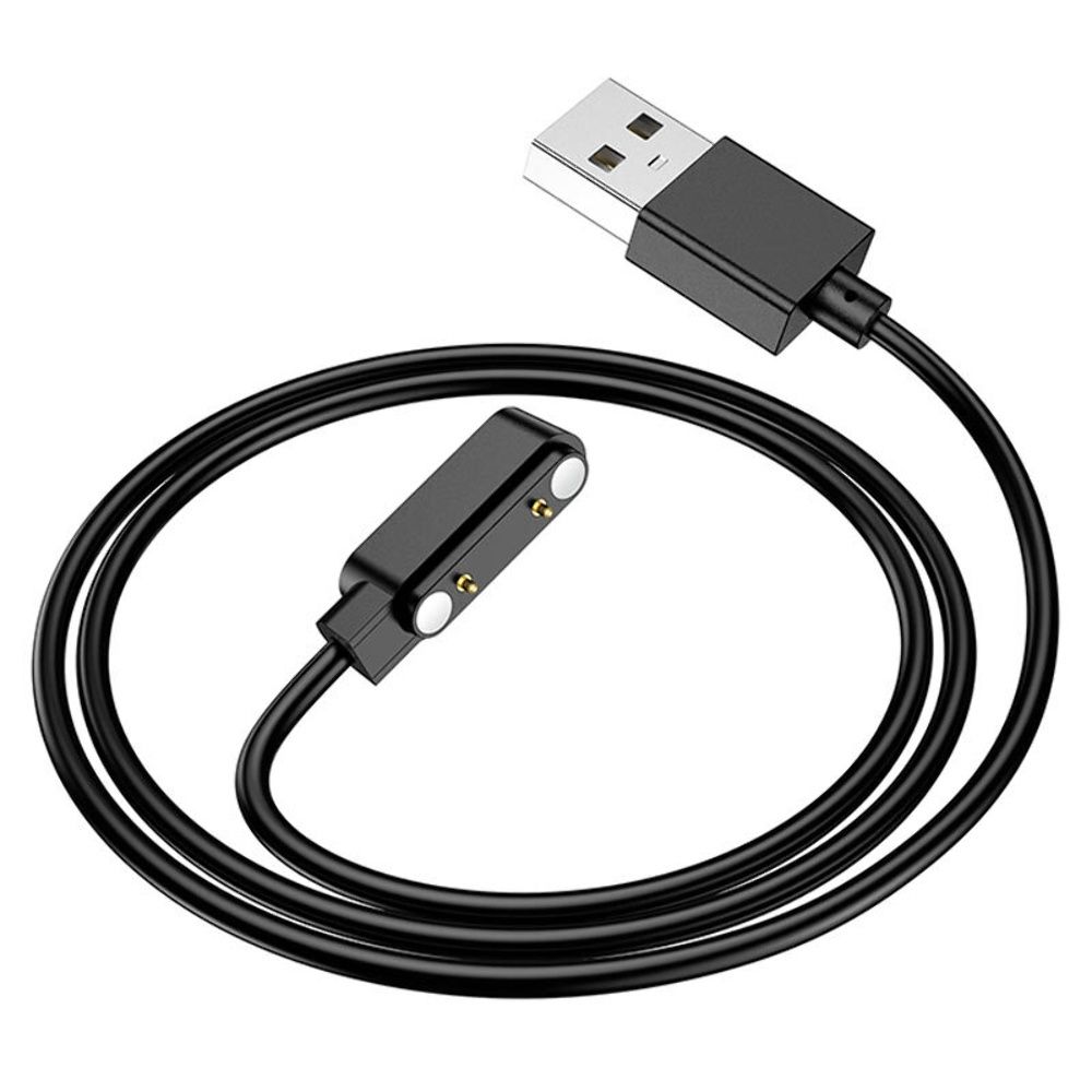 USB кабель для смарт часов Hoco Y9 магнитный черный USB кабель для смарт часов Hoco Y9 магнитный черный
