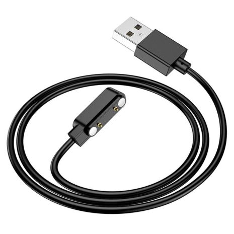 USB кабель для смарт часов Hoco Y9 магнитный черный USB кабель для смарт часов Hoco Y9 магнитный черный