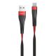 Кабель Hoco U39 USB to Type-C 1.2m чорно-червоний Кабель Hoco U39 USB to Type-C 1.2m чорно-червоний