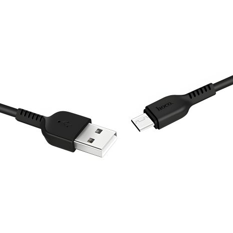 USB-кабель Hoco X20 USB to MicroUSB 2m, чорний USB-кабель Hoco X20 USB to MicroUSB 2m, чорний