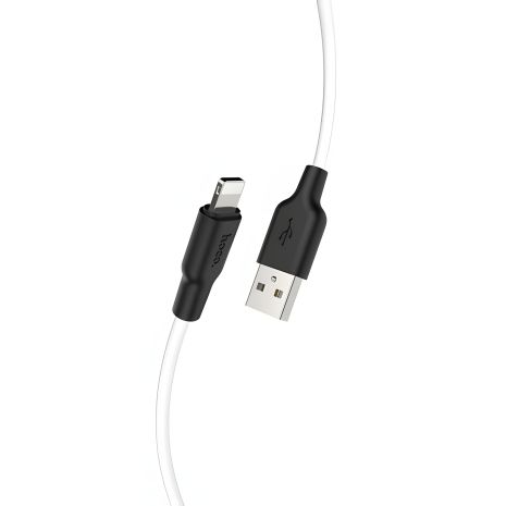 Кабель Hoco X21 Plus USB to Lightning 1m чорний-білий Кабель Hoco X21 Plus USB to Lightning 1m чорний-білий