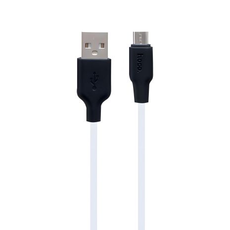 Чорно-білий кабель Hoco X21 Plus USB to MicroUSB 2m Чорно-білий кабель Hoco X21 Plus USB to MicroUSB 2m
