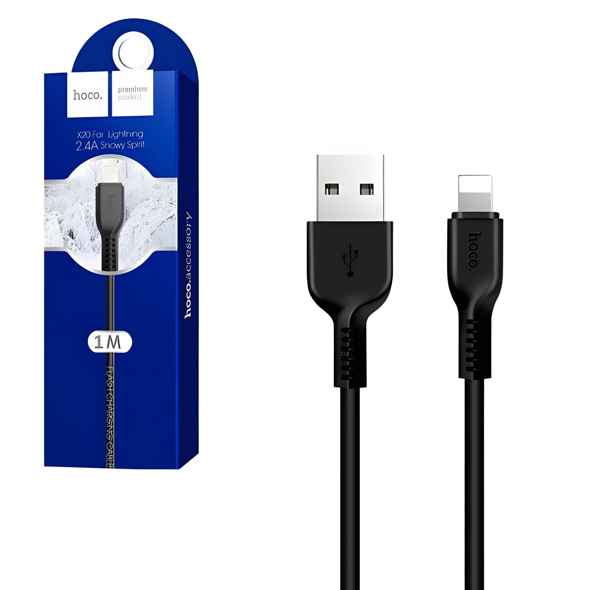 Кабель Hoco X20 Lightning to USB 1m чорний Кабель Hoco X20 Lightning to USB 1m чорний