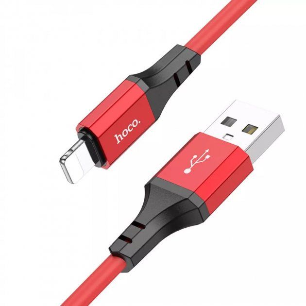 Кабель Hoco X86 USB to Lightning 1m червоний Кабель Hoco X86 USB to Lightning 1m червоний