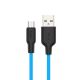 Кабель Hoco X21 Plus USB to MicroUSB 1m чорно-блакитний Кабель Hoco X21 Plus USB to MicroUSB 1m чорно-блакитний