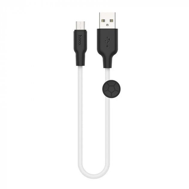 Кабель Hoco X21 Plus USB to MicroUSB 0.25m чорно-білий Кабель Hoco X21 Plus USB to MicroUSB 0.25m чорно-білий