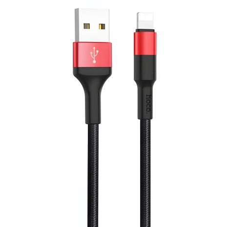 Чорно-червоний кабель Hoco X26 USB to Lightning 1m Чорно-червоний кабель Hoco X26 USB to Lightning 1m