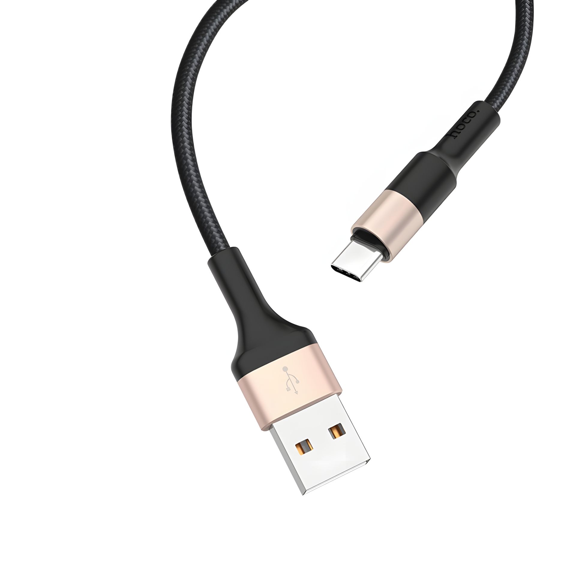 Кабель Hoco X26 USB to Type-C 1m чорно-золотистий Кабель Hoco X26 USB to Type-C 1m чорно-золотистий