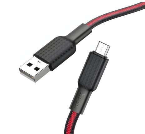 Кабель Hoco X69 USB до MicroUSB 1m, чорно-червоний Кабель Hoco X69 USB до MicroUSB 1m, чорно-червоний