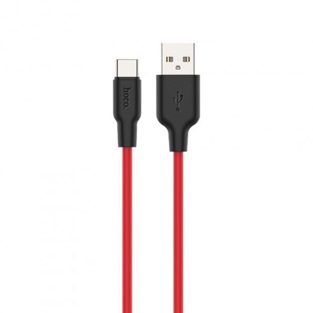 Кабель Hoco X21 Plus USB для Type-C 2m чорно-червоний Кабель Hoco X21 Plus USB для Type-C 2m чорно-червоний