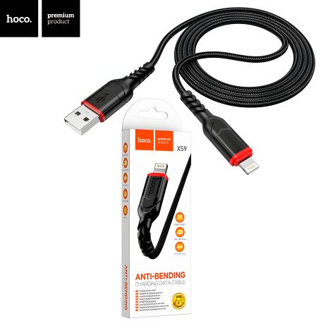 Кабель Hoco X59 USB до Lightning 1м чорний Кабель Hoco X59 USB до Lightning 1м чорний