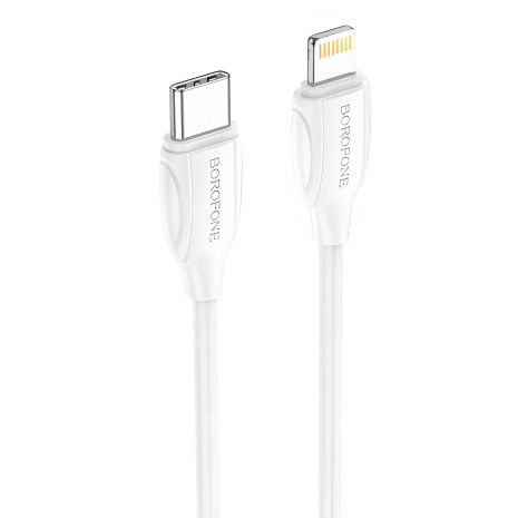 USB кабель Borofone BX19 Type-C to Lightning 20W 2m Білий USB кабель Borofone BX19 Type-C to Lightning 20W 2m Білий
