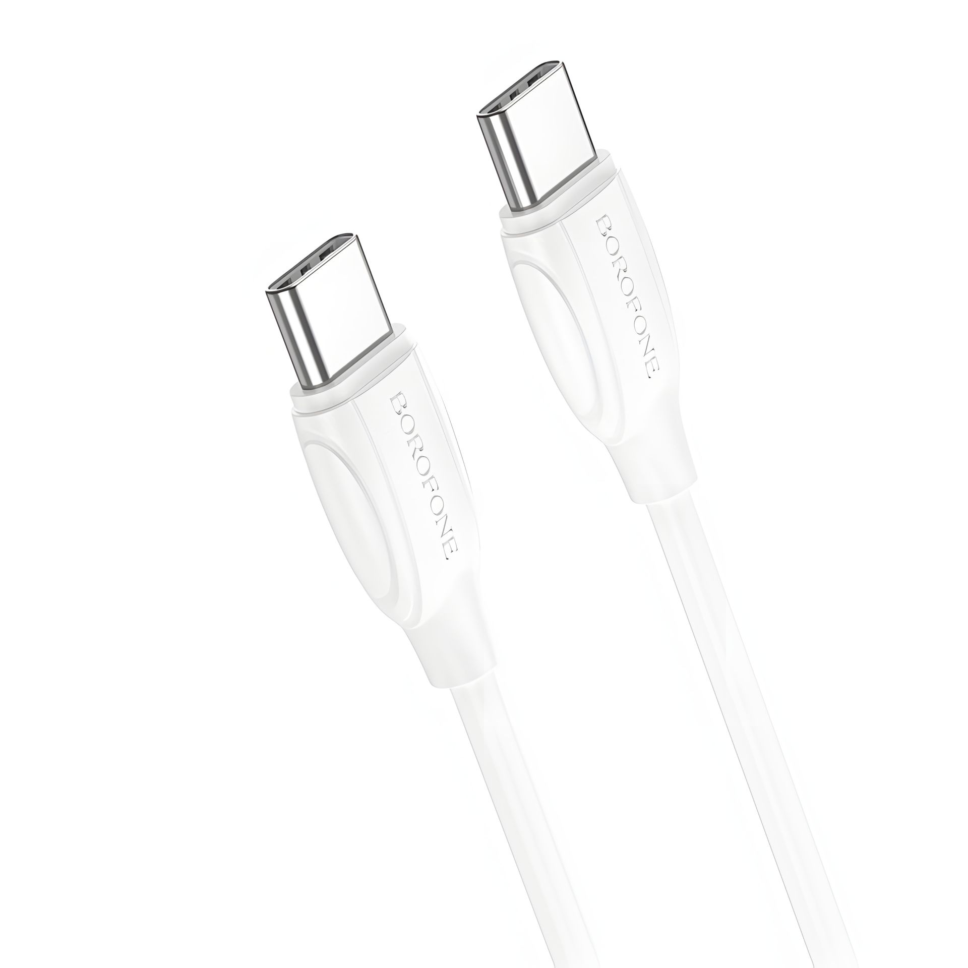 Кабель USB Borofone BX19 60W Type-C к Type-C 1m белый Кабель USB Borofone BX19 60W Type-C к Type-C 1m белый