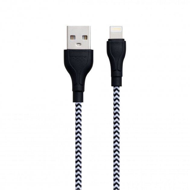 USB Borofone BX39 Beneficial Lightning Чорно-Білий USB Borofone BX39 Beneficial Lightning Чорно-Білий
