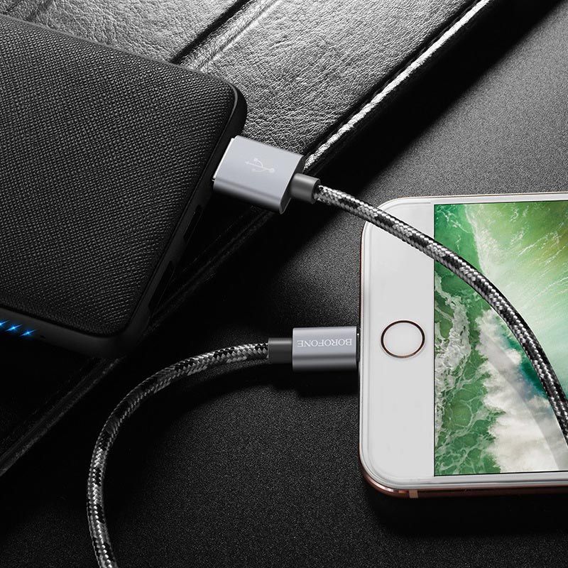 USB Borofone BX24 Ring current Micro Серый USB Borofone BX24 Ring current Micro Серый