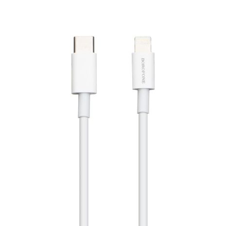 USB кабель Borofone BX36 PD 20W Type-C to Lightning Білий