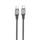 Кабель Hoco X86 Type-C to Type-C PD 60W, 1m, чорний, ультратонкий Кабель Hoco X86 Type-C to Type-C PD 60W, 1m, чорний, ультратонкий