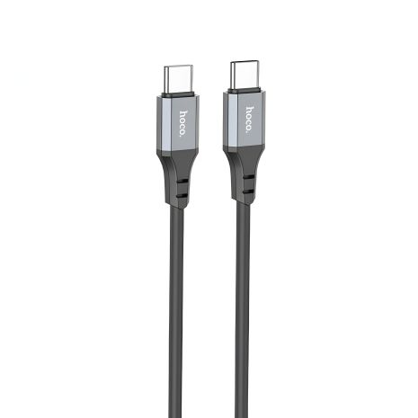 Кабель Hoco X86 Type-C to Type-C PD 60W, 1m, чорний, ультратонкий Кабель Hoco X86 Type-C to Type-C PD 60W, 1m, чорний, ультратонкий