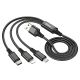 1m чорний кабель Hoco X76 3в1 USB to Type-C/Lightning/MicroUSB 1m чорний кабель Hoco X76 3в1 USB to Type-C/Lightning/MicroUSB