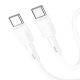 Кабель Hoco X83 Type-C to Type-C PD 60W 1m білий Кабель Hoco X83 Type-C to Type-C PD 60W 1m білий