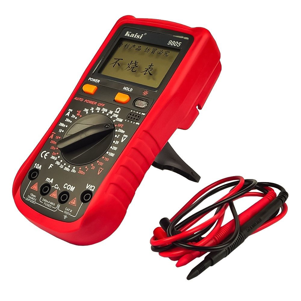Мультиметр цифровий Kaisi 9805 з функцією Auto Off, з підсвічуванням (струм до 10A) Мультиметр цифровий Kaisi 9805 з функцією Auto Off, з підсвічуванням (струм до 10A)