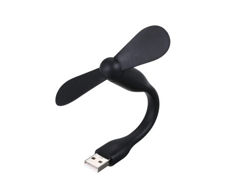 Чорний мобільний вентилятор USB, для повербанків, ноутбуків та ін. Чорний мобільний вентилятор USB, для повербанків, ноутбуків та ін.