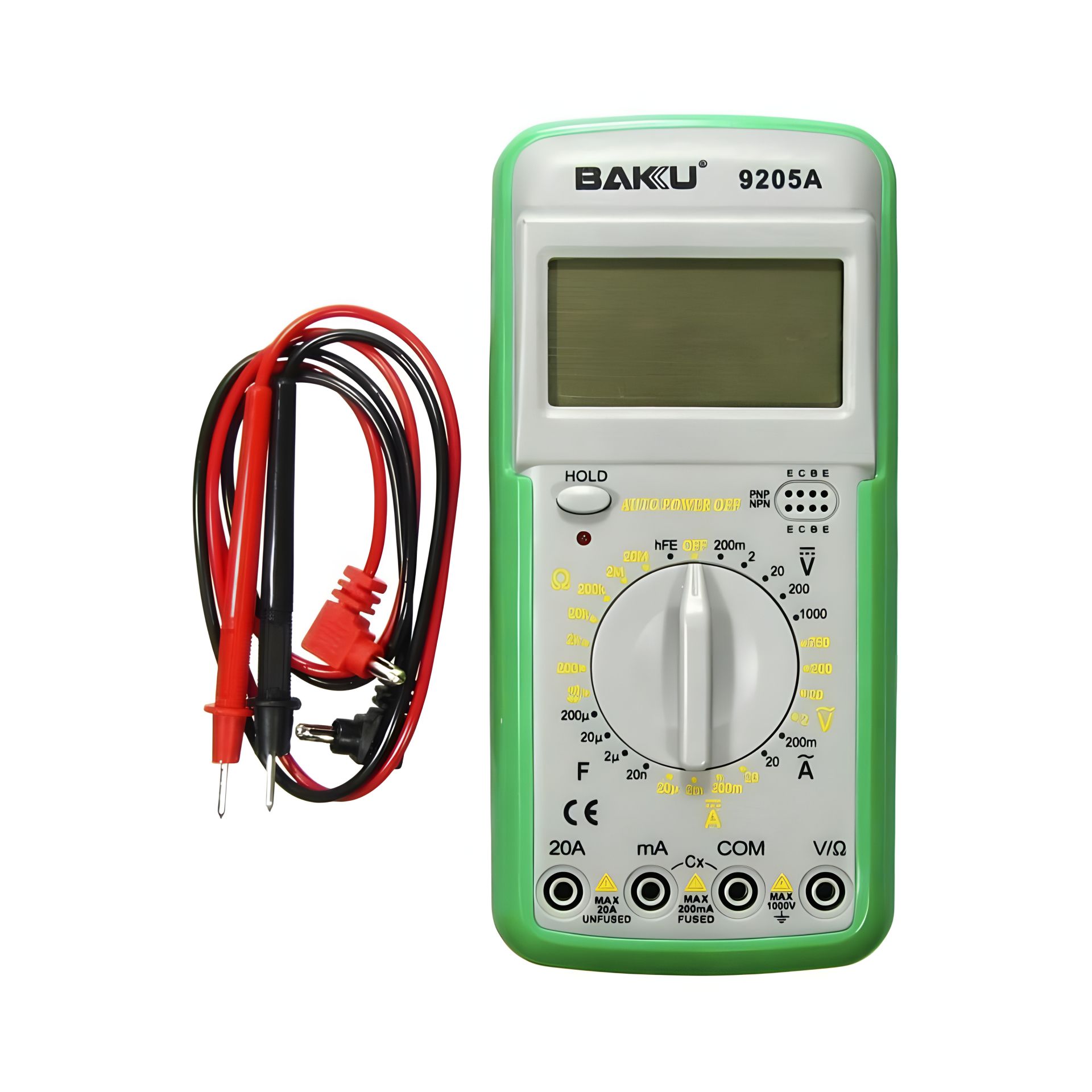 Мультиметр цифровий Baku BK-9205A з функцією автовідключення (струм до 20А) - Цифровий мультиметр Baku Мультиметр цифровий Baku BK-9205A з функцією автовідключення (струм до 20А) - Цифровий мультиметр Baku