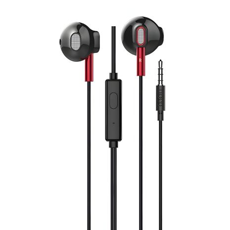 Чорні дротові Hoco M57 навушники, 3.5mm, 1.2m Чорні дротові Hoco M57 навушники, 3.5mm, 1.2m