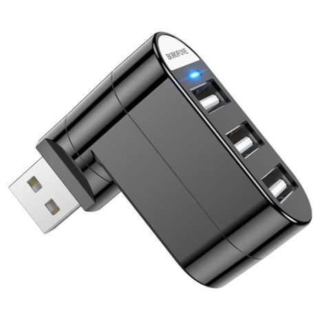 Мультиадаптер хаб Borofone DH3 3в1 USB to 3 USB 2.0 (F) Мультиадаптер хаб Borofone DH3 3в1 USB to 3 USB 2.0 (F)