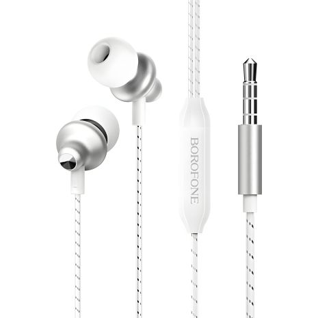 Білі вакуумні Borofone BM42 навушники Білі вакуумні Borofone BM42 навушники