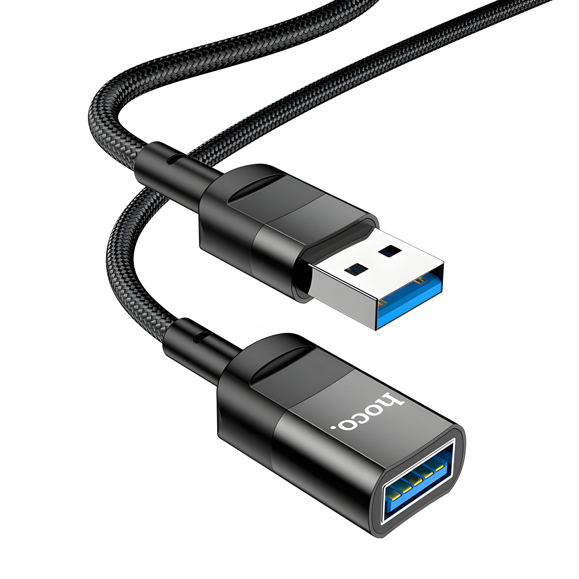 USB подовжувач Hoco U107 USB3.0 (Чорний) - чоловічий до жіночого USB подовжувач Hoco U107 USB3.0 (Чорний) - чоловічий до жіночого