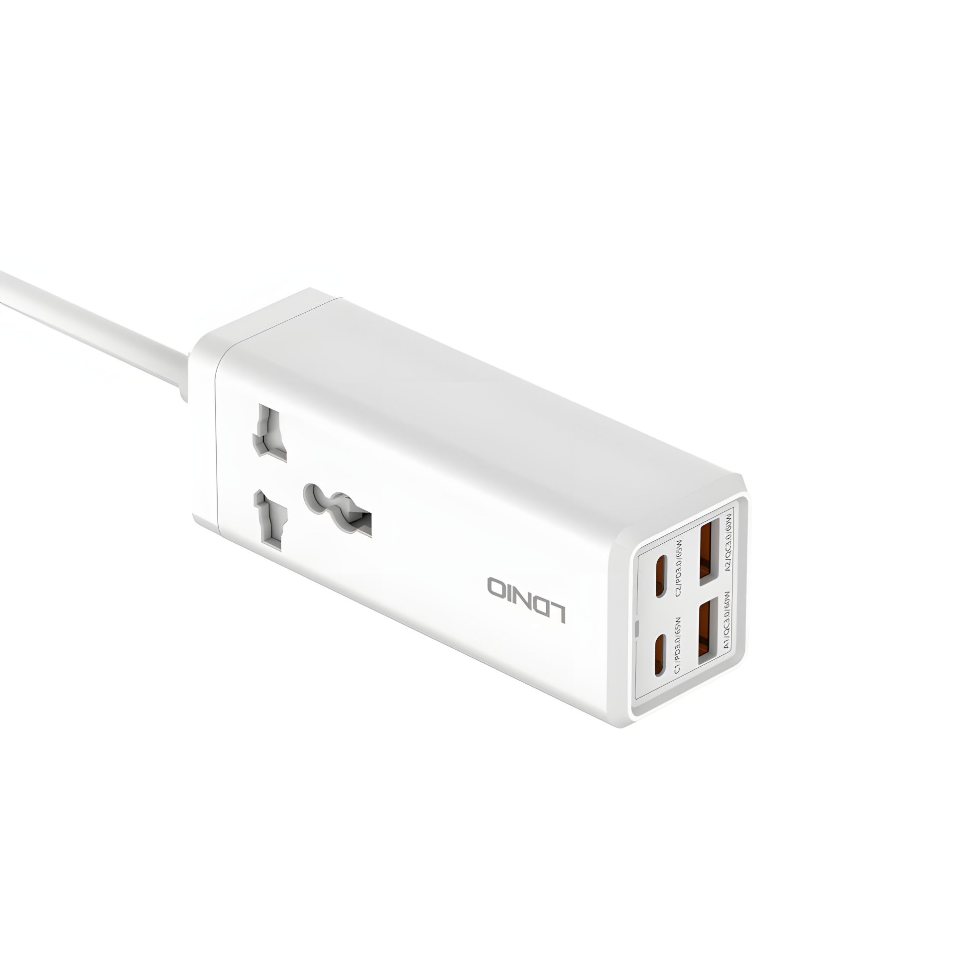 Мережевий подовжувач LDNIO SC1418 Power Strip PD/QC 65W, білий Мережевий подовжувач LDNIO SC1418 Power Strip PD/QC 65W, білий