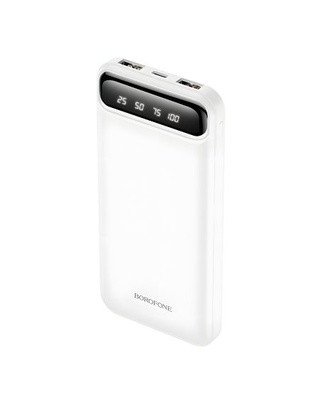 Повербанк Borofone BJ14 Freeway (10000 mAh / 2USB 5Vx2A / In: Type-C, micro-USB 5Vx2A ) LED, White Повербанк Borofone BJ14 Freeway (10000 mAh / 2USB 5Vx2A / In: Type-C, micro-USB 5Vx2A ) LED, White